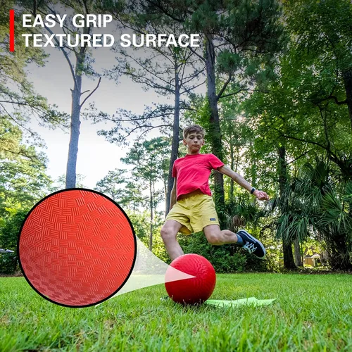 Vista 2 de Rukket Kickball Set con bases Placas de goma y Kick Ball Perfecto para niños y adultos Juego de patio y patio trasero Bomba de aire y conos