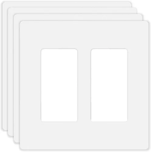 Vista 9 de Placa de pared Decora sin tornillos de 4 segmentos, placa frontal eléctrica para interruptor de luz, interruptor inteligente, receptáculo