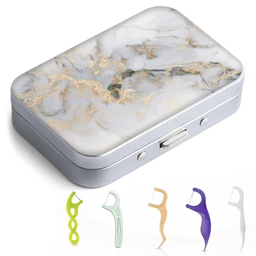 Vista 13 de Caja portátil de hilo dental Gerkia, fácil de almacenar palillos de hilo dental de varios tamaños, dispensador portátil de hilo dental es perfecto