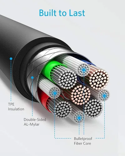 Vista 2 de PD - Cable de carga rápida de 6 pies de largo, compatible con Samsung Galaxy A73, A54, A53, A33, A23, A14, A13, A03s, cable de alimentación