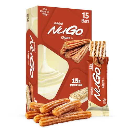 Vista 15 de NuGo Original, yogur de vainilla, barra de proteínas de 0.39 oz, sin gluten, 15