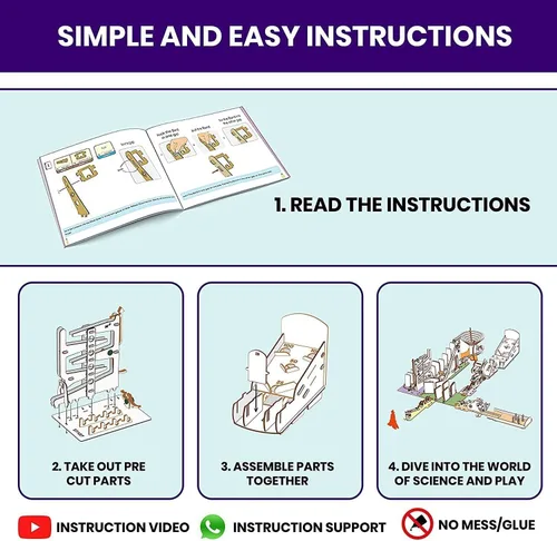Vista 4 de Smartivity Chain Reaction Engineering, Kit de construcción de juguetes de aprendizaje STEM para niños de 8 años en adelante