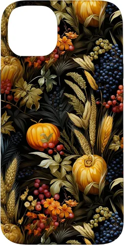 Vista 15 de iPhone 12 mini otoño hojas caídas calabaza especia cosecha feliz otoño caso