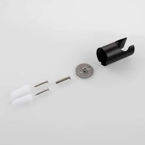 Vista 8 de Soporte para rociador de bidé de inodoro negro, soporte para cabezal de ducha de mano de acero inoxidable Biveah KZS004B