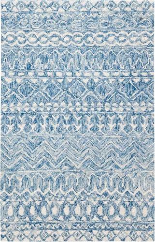 Vista 10 de SAFAVIEH Micro-Loop Collection - Alfombra decorativa de 2 x 3 pies, color aguamarina y marfil, hecha a mano de lana tribal marroquí bohemia, ideal