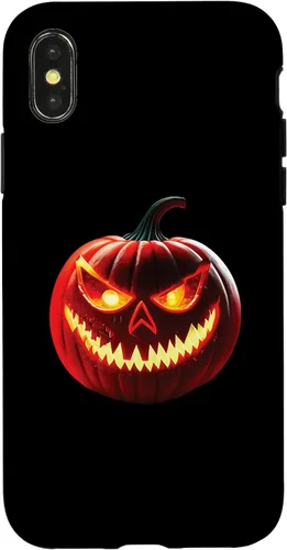 Vista 5 de Halloween Costume Scary Spooky Jack O Lantern Face Pumpkin Case for iPhone 17
