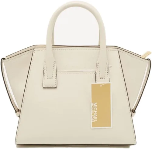 Vista 3 de Michael Kors Avril - Bolso bandolera pequeño con cremallera superior y diseño cruzado color blanco crema claro Crema claro