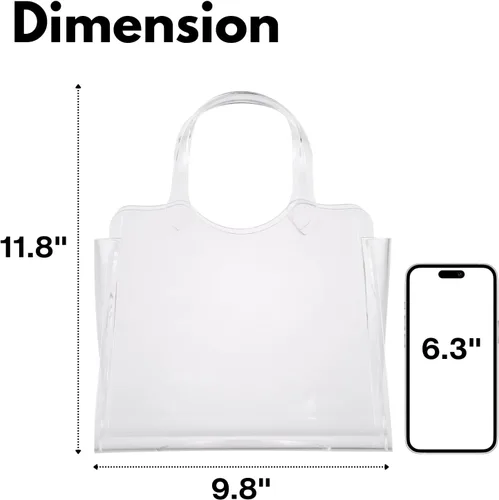 Vista 7 de Jarrón de bolsa, jarrones para flores, jarrones de acrílico transparente, florero para boda, sala de estar, dormitorio, mesa, oficina (bolsa de mano)