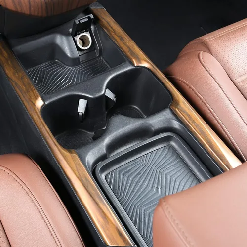 Vista 5 de AntBooBoo para Honda CRV 2017 2018 2019 Consolas Centrales Estilo OEM Original del Coche Portavasos Panel de Cubierta con Molduras de Rayas