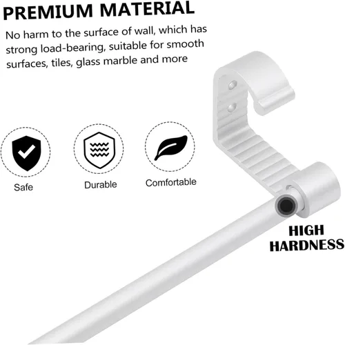 Vista 3 de Uonlytech Toallero Percha Espacio Aluminio Toallero Un Cuerpo Colgador Barra Toallero Organizador
