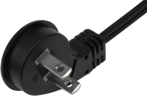 Vista 3 de SF Cable Cable de alimentación no polarizado de ángulo de perfil ultra bajo de 1 pie NEMA 1-15P a IEC320 C7 18/2 AWG