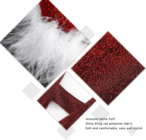 Vista 4 de Conjunto de lencería de Navidad ELABEST con diseño de Papá Noel