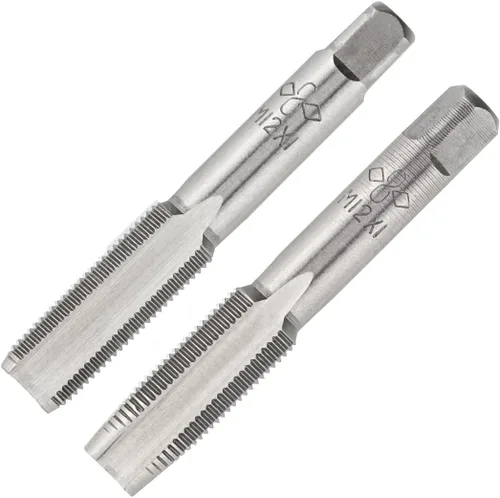 Vista 20 de M2 X 0.4 Mano métrica de grifo, mano derecha M2 X 0.016 in roscado mano grifo 1 par M2 X 0.4 Hand Tap 1Pair, Made of Alloy Tool Steel, Includes a