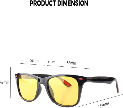 Vista 6 de Night Vision Glasses for Men Women, Anti Glare HD Polarized Sunglasses Driving UV400 Protection