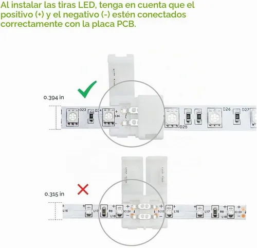 Vista 2 de LightingWill Paquete de 10 unidades de conector de tira LED de 2 pines a presión en forma de L para esquina en ángulo recto o conexión de giro de 10