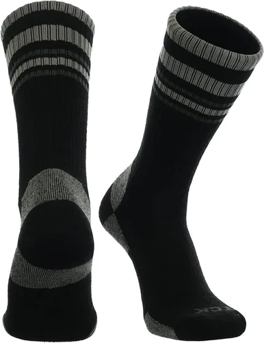Vista 12 de TCK Calcetines de lana merino para hombres y mujeres para senderismo, caza, ciclismo de montaña, longitud de la tripulación para botas