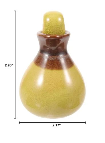 Vista 10 de Beavorty Dispensador de aceite de cerámica japonés Botella dispensadora de vinagre de barro Botella de condimento de porcelana Shoyu Dispensador