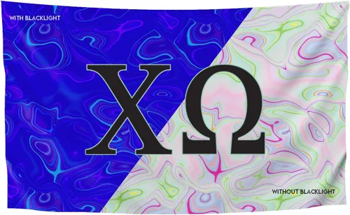 Vista 21 de Greek Club Sorority & Fraternity - Bandera de luz negra, 3 pies x 5 pies, licencia oficial, tapiz, exhibición, poliéster, pancarta de letras, CHI