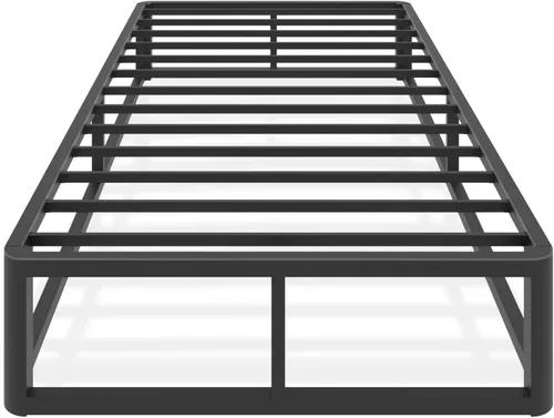 Vista 9 de Firpeesy - Base de cama individual de 6 pulgadas con bordes de esquinas redondas, base de plataforma metálica individual de bajo perfil con soporte
