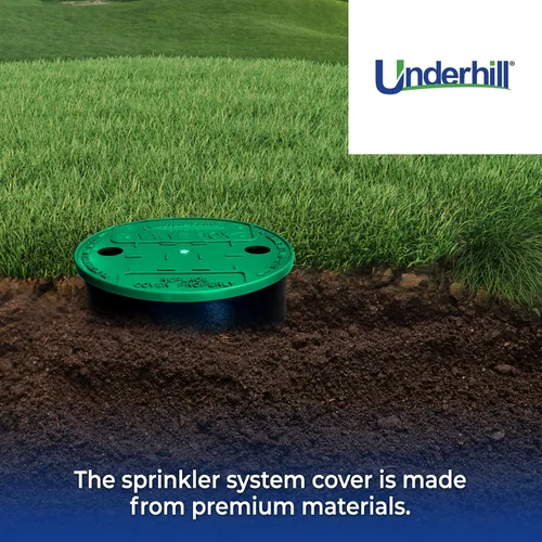 Vista 5 de Underhill Tapa Redonda para Caja de Válvula de Rociador, VersaLid de 6 a 7 Pulgadas Cubierta Universal para Sistema de Riego Automático, Verde, VL-6