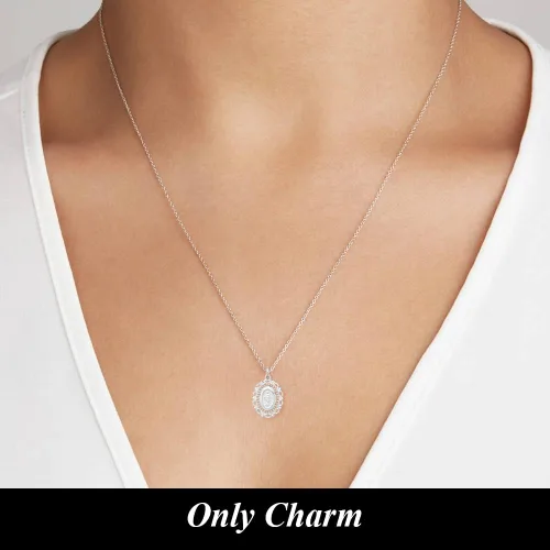 Vista 2 de 14k Gold Miraculous Medal Solid Charm Pendant Fine Jewelry for Women