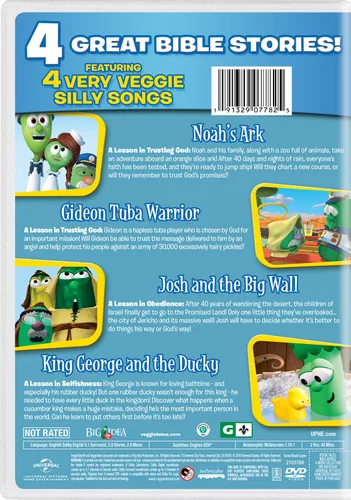 Vista 2 de VeggieTales Bible Heroes 4-Movie Collection Noahs Ark Gideon Tuba Warrior Josh and the Big Wall King George and the Ducky DVD