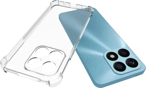 Vista 3 de USTIYA Funda para Honor X8A 4G Clear TPU Cuatro Esquinas Cubierta Protectora Transparente Suave