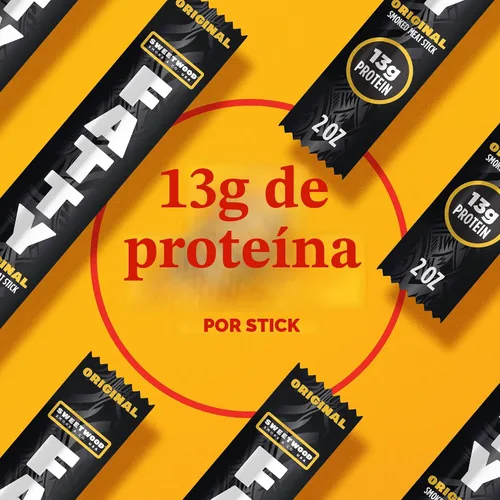 Vista 3 de FATTY Palitos de carne seca original, 2 oz. (20-pk)