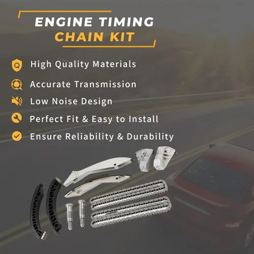 Vista 4 de Kit de cadena de distribución del motor, adecuado para 550i 645ci 650ci 735i 740i 745i 750i X5 N62B 4.8L, juego de cadena de distribución automotriz