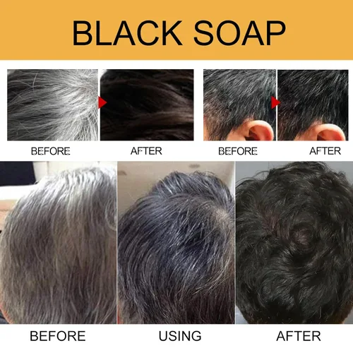 Vista 6 de Barra de champú oscuro, 3 piezas de cabello gris, oscurecimiento del cabello, para hombres y mujeres