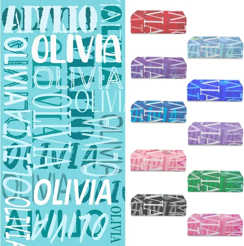 Vista 21 de Toallas de playa personalizadas con nombre para niños y adultos, toallas de viaje personalizadas de microfibra para baño y piscina