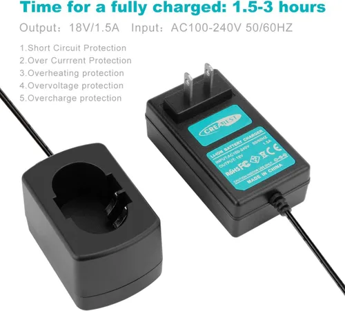 Vista 7 de Creabest Cargador de batería de iones de litio compatible con Hitachi 18v