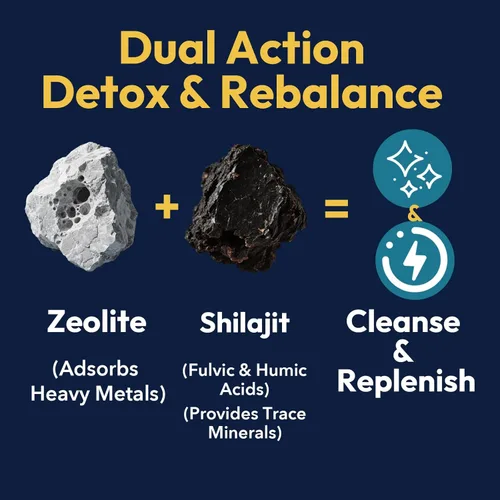 Vista 5 de Gotas de Desintoxicación de Zeolita Rhytherolixian – Mineral Shilajit con Ácido Fúlvico y Húmico Limpieza de Hígado e Intestino Suplemento