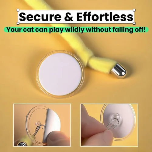 Vista 6 de Juguete de primavera para gatos saltando – Si a tus gatos les encantan los juguetes de varita, prueba esto Enriquecimiento interactivo colgante