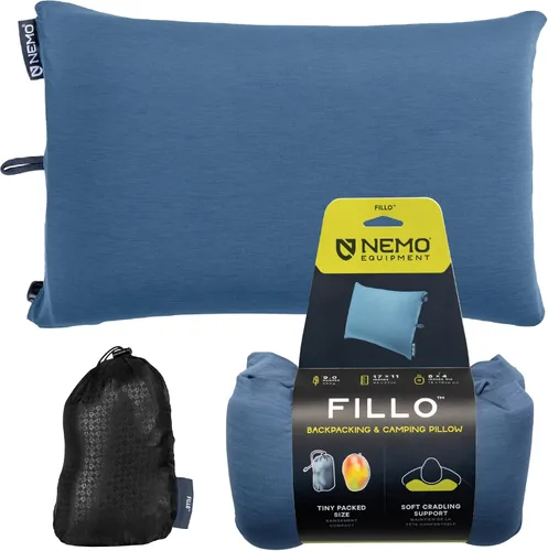 Vista 7 de NEMO Equipment Almohada de camping Fillo - Perla Negra/Brote de abedul