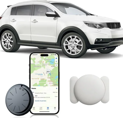 Vista 10 de Rastreador GPS negro para vehículos, 1 rastreador de coche en tiempo real funciona con Apple Find My(solo iOS), sin suscripción, cobertura global