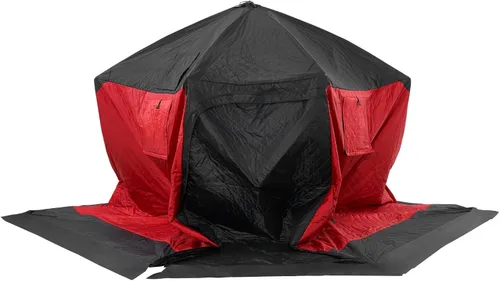 Vista 10 de VEVOR Portable Pop-Up Tent, 1-8 Person Insulated Shelter, Large Fishing Area, Hub-Style Shanty for Winter Fishing, Waterproof Oxford Ice Cube with