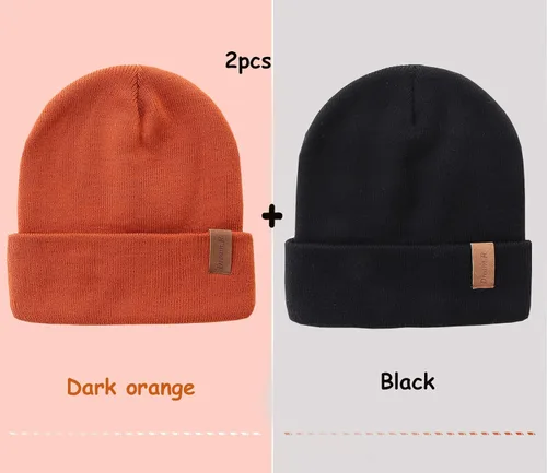 Vista 6 de LMLALML 2 gorros para mujer, cálido, suave, mejorado, para invierno, unisex, con puños