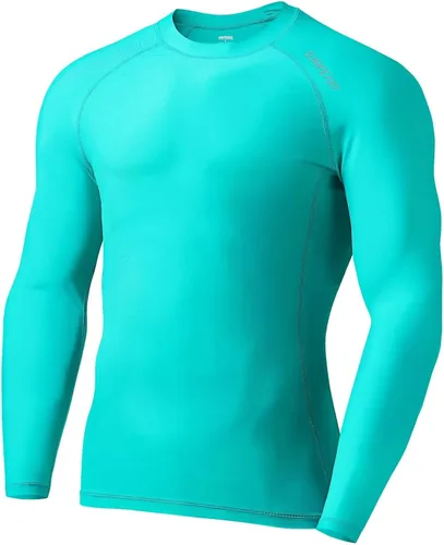 Vista 5 de SURFEASY Men's Rash Guard Swim Shirt Long & Short Sleeve, UPF 50+ Sun Protection Quick Dry Rashguard