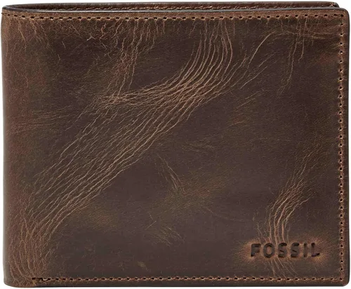Vista 9 de Fossil Derrick - Cartera de piel con bloqueo RFID y funda extraíble para tarjetas