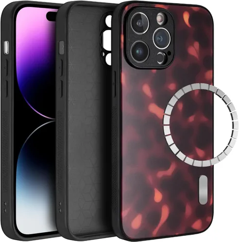 Vista 13 de Funda para iPhone 17 Pro, cubierta delgada de TPU con diseño de caparazón de tortuga ligera para mujeres, soporte para teléfono con protección Carey