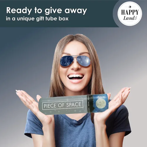 Vista 6 de happylandgifts® Estrella fugaz para él y ella con certificado personalizado Meteorito de hierro para entusiastas del espacio y la NASA 6º