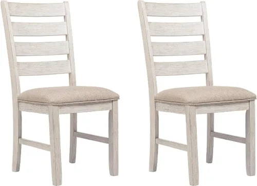Vista 2 de Signature Design by Ashley Skempton - Silla de comedor moderna de 20 pulgadas, 2 unidades, banco de almacenamiento de granja Skempton Whitewash