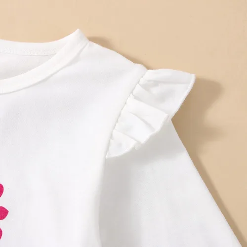 Vista 5 de Conjunto de camisetas de manga larga + pantalones acampanados de leopardo para otoño