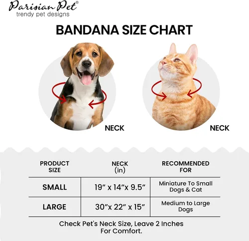 Vista 7 de Parisian Pet Bandanas naranjas para perros – Bandana ajustable para cachorros – Accesorios para perros para niños y niñas – Pañuelo para perros Best