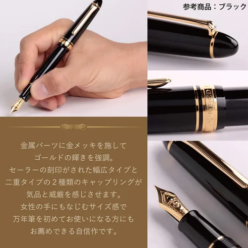 Vista 3 de Sailor Profit Standard 21 Pluma Estilográfica Zoom Nib Negro