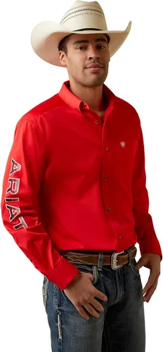 Vista 14 de Camisa de sarga con logotipo del equipo ARIAT de ajuste clásico para hombre Sea Scape USA 3X-Large Turkish Sea