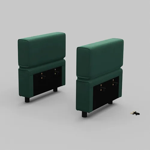 Vista 42 de Belffin Módulo modular de respaldo para sofá seccional para sofá seccional apoyabrazos/respaldo (juego de 4) terciopelo negro