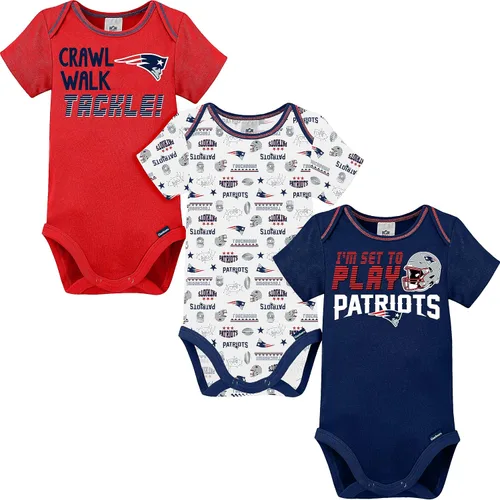 Vista 14 de Gerber - Mameluco unisex de manga corta para bebé, equipo de la NFL, paquete de 3