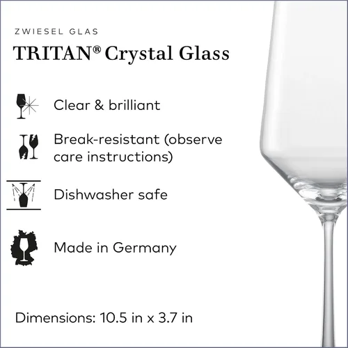 Vista 2 de ZWIESEL GLAS Juego de copas de vino tinto Burdeos pura (juego de 2), copas de Burdeos para vino tinto, copas de cristal Tritan aptas